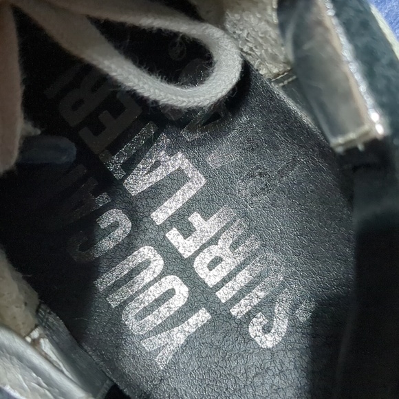 P448 Leia Metallic Chunky Dad Sneakers Gold Black Women's Size EU 38 - Picture 10 of 11